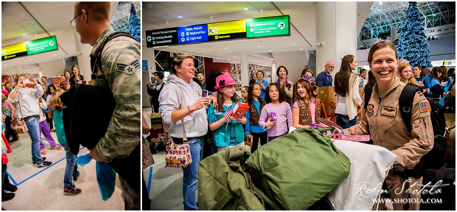 Military Homecoming at BWI airport, Maryland.