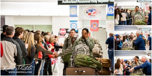 Military Homecoming at BWI airport, Maryland.